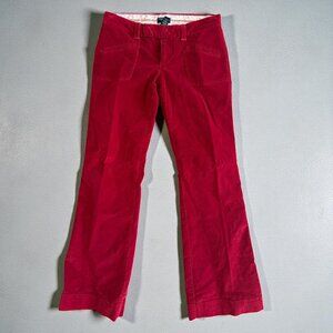 AMERICAN EAGLE Red Corduroy Bootcut  Textured Pants Size 6